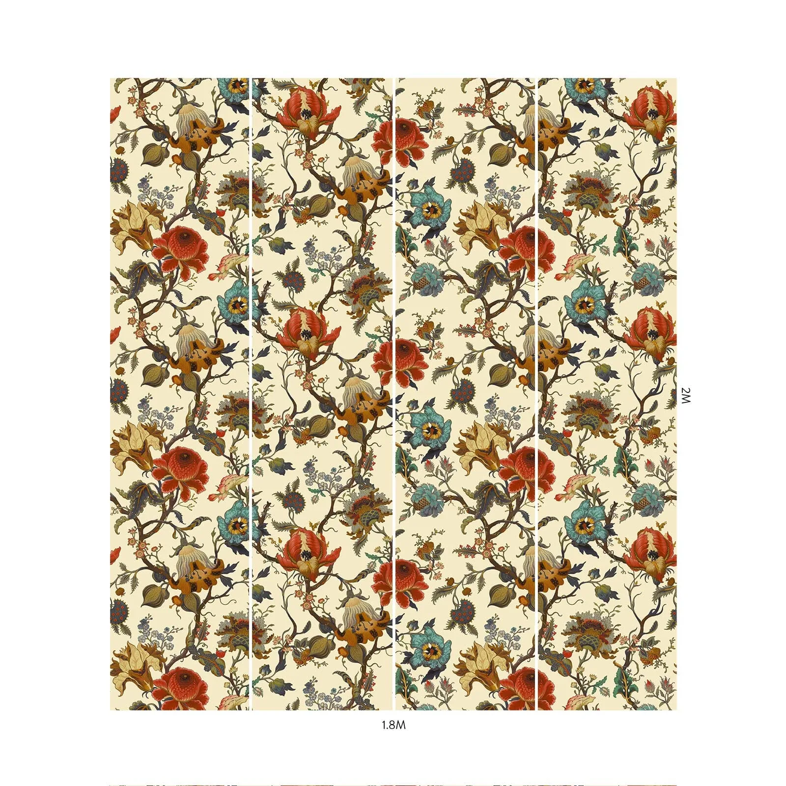 House of Hackney Artemis Wallpaper in Ecru House of Hackney Artemis wallpaper in Ecru, blooms and foliage in ecru