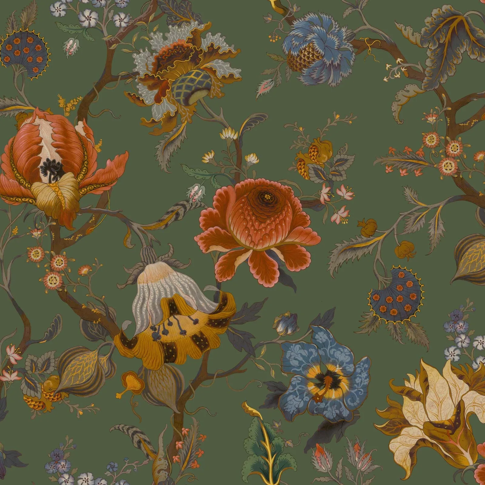 Artemis Wallpaper – Moss Green
