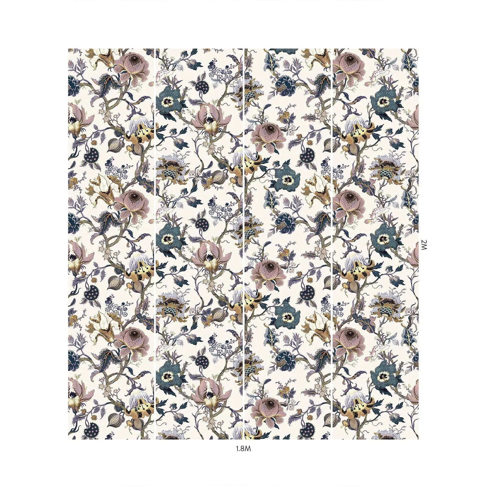 House of Hackney Artemis Wallpaper in Off White House of Hackney Artemis wallpaper in Off White, blooms and foliage in white