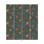 House of Hackney Artemis wallpaper in Petrol, blooms and foliage in petrol