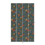 House of Hackney Artemis wallpaper in Petrol, blooms and foliage in petrol