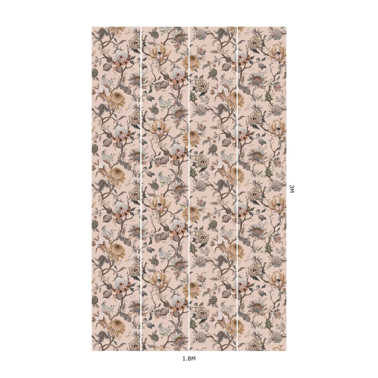 House of Hackney Artemis Wallpaper in Plaster House of Hackney Artemis wallpaper in Plaster, blooms and foliage in plaster