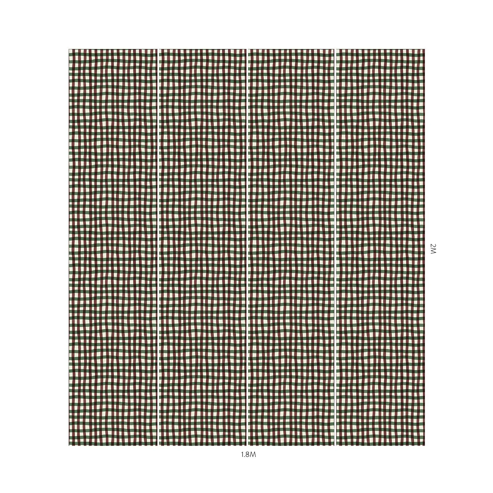 House of Hackney Artist's Check wallpaper in Carnelian, the Artist's Check design in carnelian