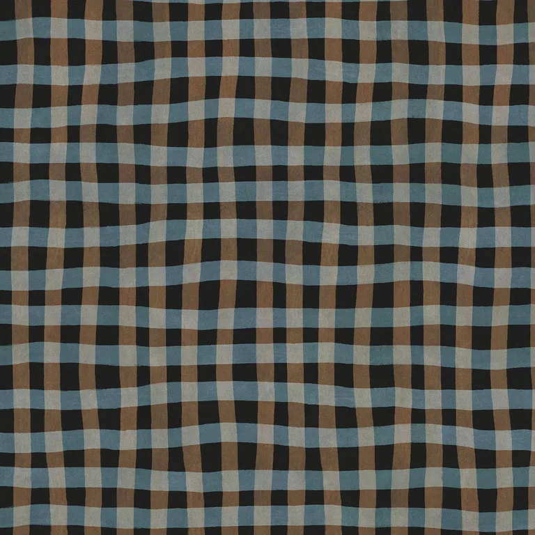 House of Hackney Artist's Check wallpaper in Noir, the Artist's Check design in noir