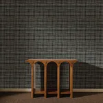 House of Hackney Artist's Check wallpaper in Noir, the Artist's Check design in noir