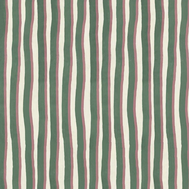 House of Hackney Artist's Shadow Stripe wallpaper in Hedera & Hosta, the Artist's Shadow Stripe design in hedera & hosta
