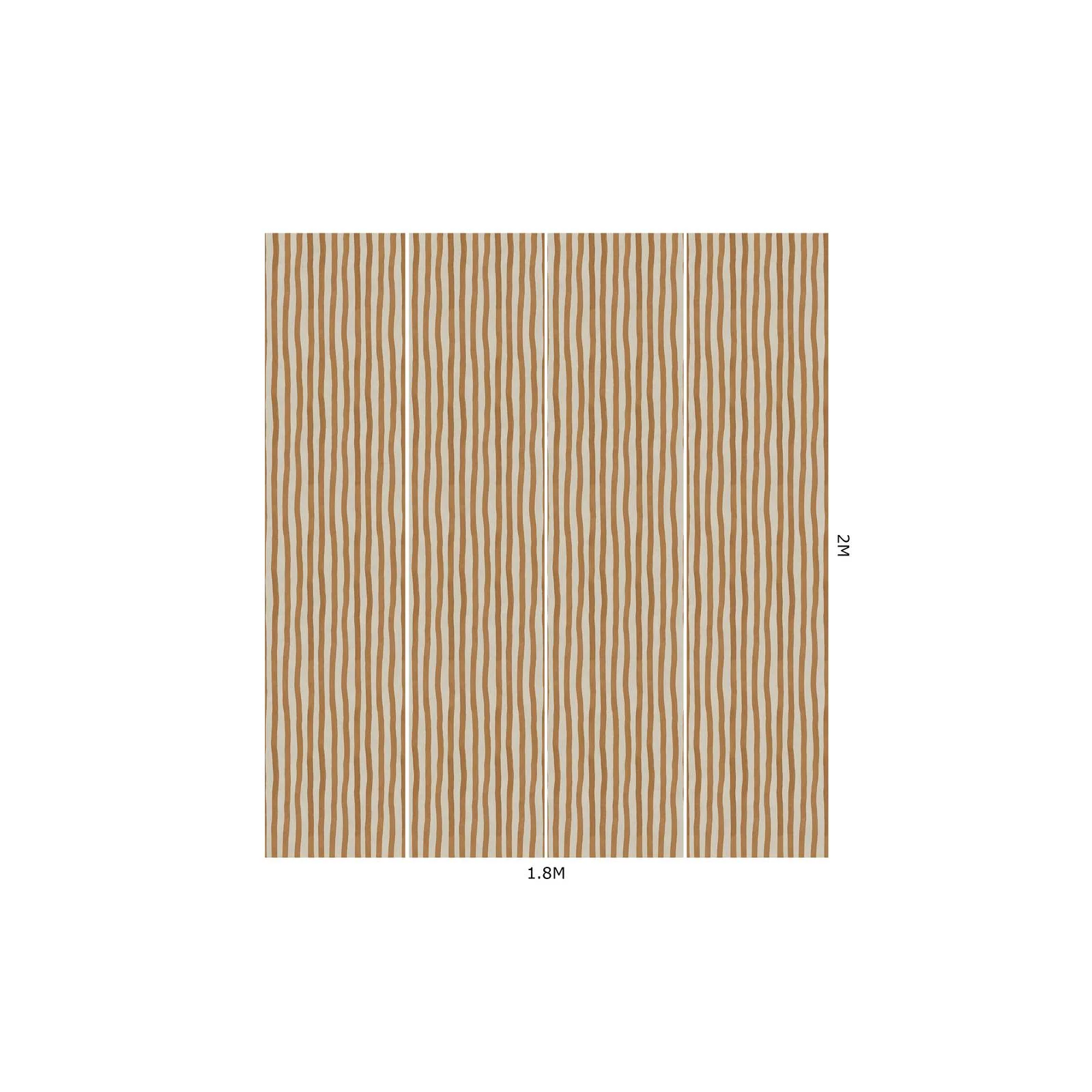 House of Hackney Artist's Stripe Wallpaper in Amber House of Hackney Artist's Stripe wallpaper in Amber, stripes and trees in amber