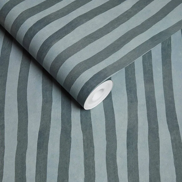 House of Hackney Artist's Stripe wallpaper in Apatite, stripes in apatite