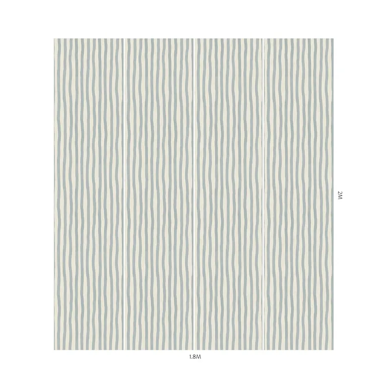 House of Hackney Artist's Stripe wallpaper in Byzantine & Narcissus, stripes in byzantine & narcissus