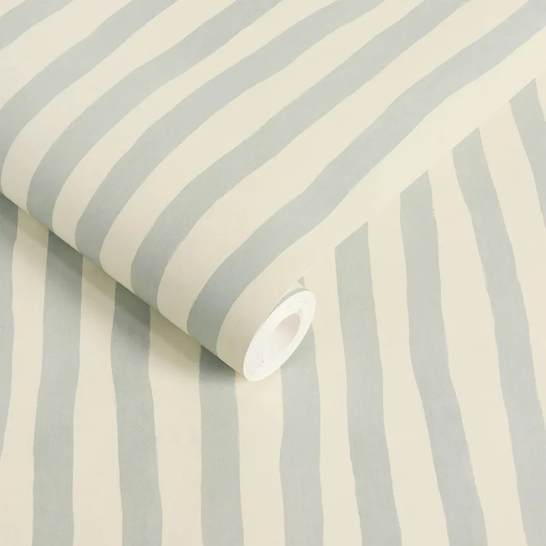House of Hackney Artist's Stripe wallpaper in Byzantine & Narcissus, stripes in byzantine & narcissus