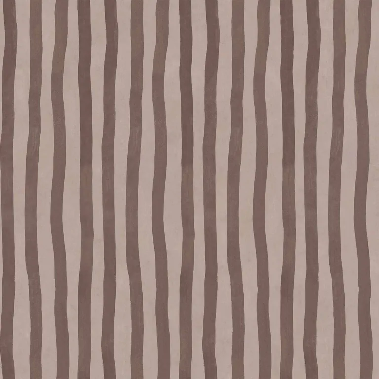 House of Hackney Artist's Stripe wallpaper in Carnelian, stripes and trees in carnelian