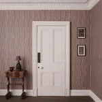 House of Hackney Artist's Stripe wallpaper in Carnelian, stripes and trees in carnelian