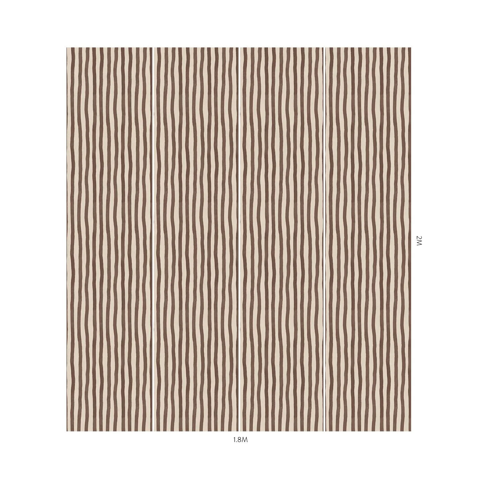 House of Hackney Artist's Stripe Wallpaper in Cocoa House of Hackney Artist's Stripe wallpaper in Cocoa, stripes in cocoa