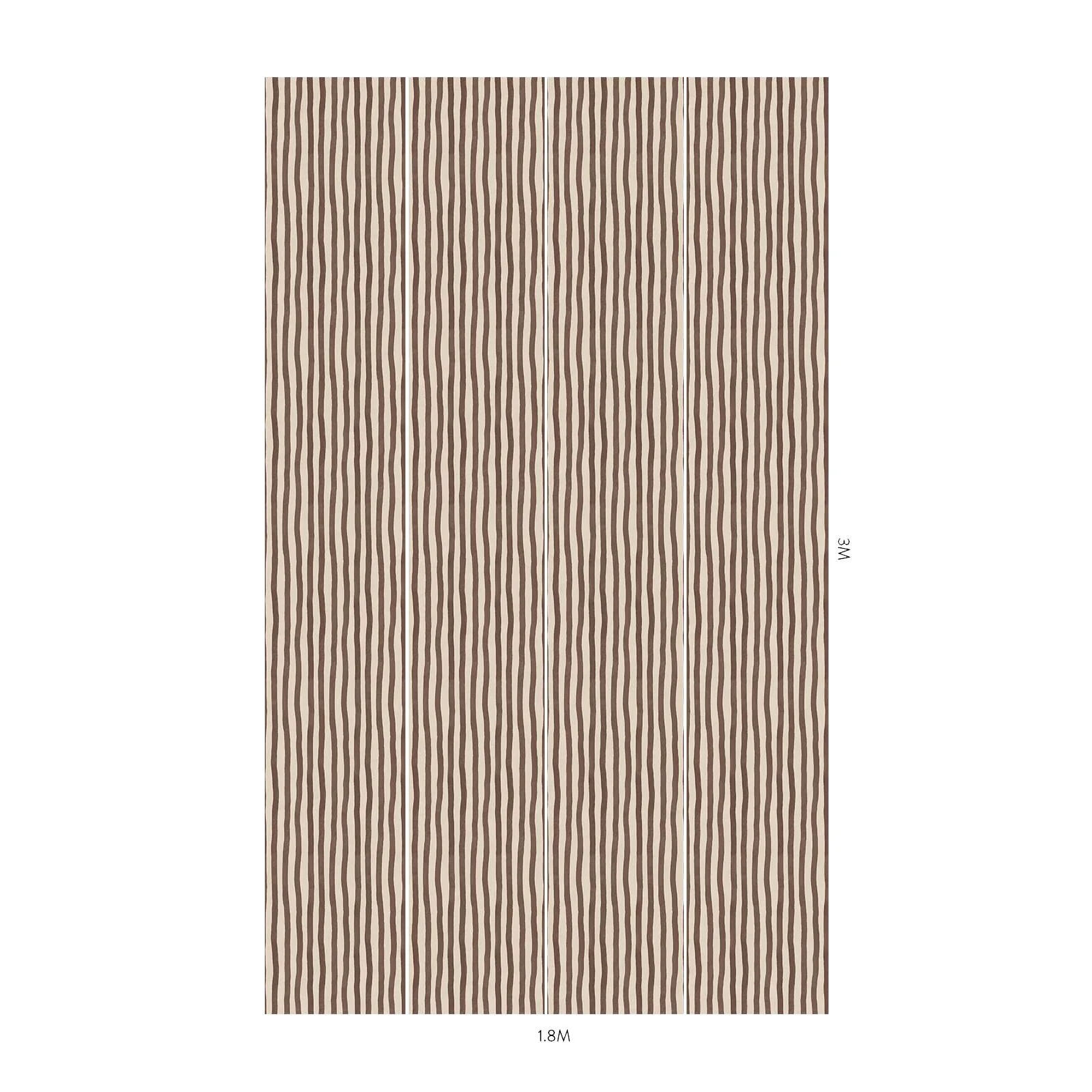 House of Hackney Artist's Stripe Wallpaper in Cocoa House of Hackney Artist's Stripe wallpaper in Cocoa, stripes in cocoa
