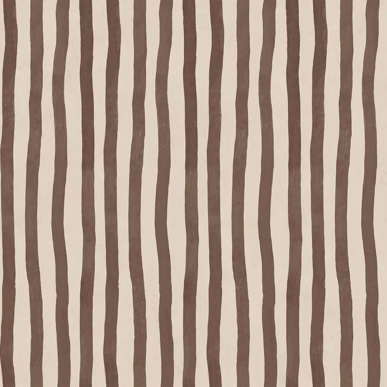 House of Hackney Artist's Stripe wallpaper in Cocoa, stripes in cocoa