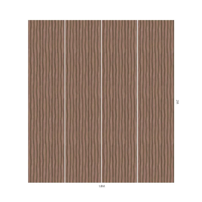 House of Hackney Artist's Stripe wallpaper in Cosmos & Bark, stripes in cosmos & bark