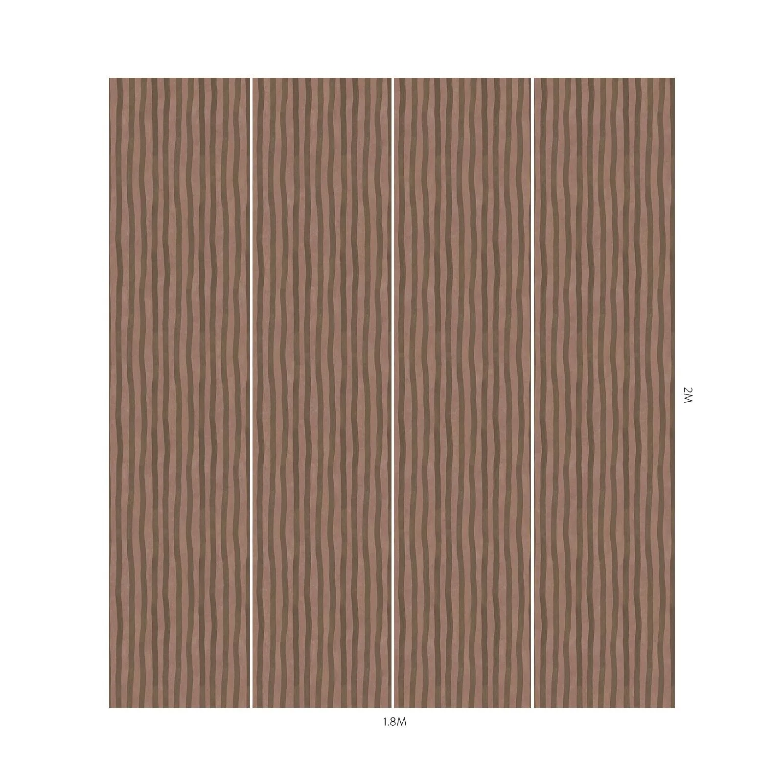 House of Hackney Artist's Stripe Wallpaper in Cosmos & Bark House of Hackney Artist's Stripe wallpaper in Cosmos & Bark, stripes in cosmos & bark