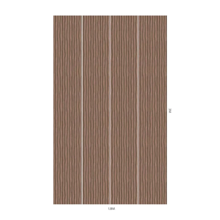 House of Hackney Artist's Stripe wallpaper in Cosmos & Bark, stripes in cosmos & bark