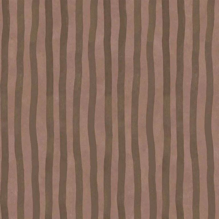 House of Hackney Artist's Stripe wallpaper in Cosmos & Bark, stripes in cosmos & bark