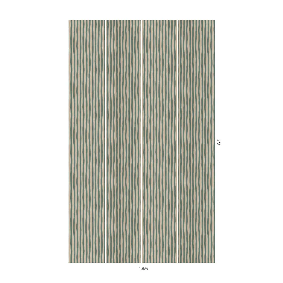 House of Hackney Artist's Stripe Wallpaper in Euphorbia & Alabaster House of Hackney Artist's Stripe wallpaper in Euphorbia & Alabaster, stripes and geometric forms in euphorbia & alabaster