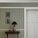 House of Hackney Artist's Stripe Wallpaper in Euphorbia & Alabaster House of Hackney Artist's Stripe wallpaper in Euphorbia & Alabaster, stripes and geometric forms in euphorbia & alabaster