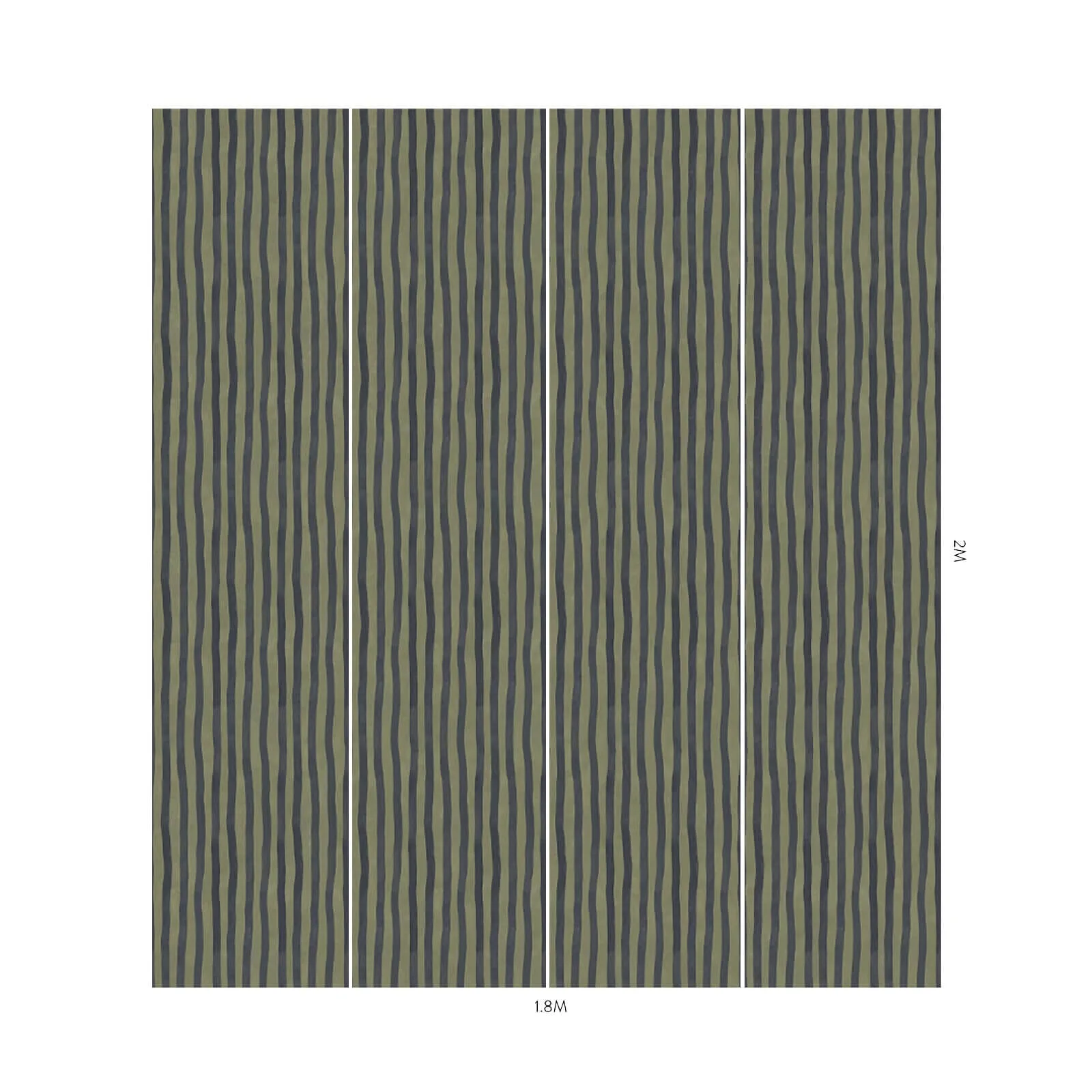 House of Hackney Artist's Stripe Wallpaper in Laurustine & Galaxias House of Hackney Artist's Stripe wallpaper in Laurustine & Galaxias, stripes and trees in rust