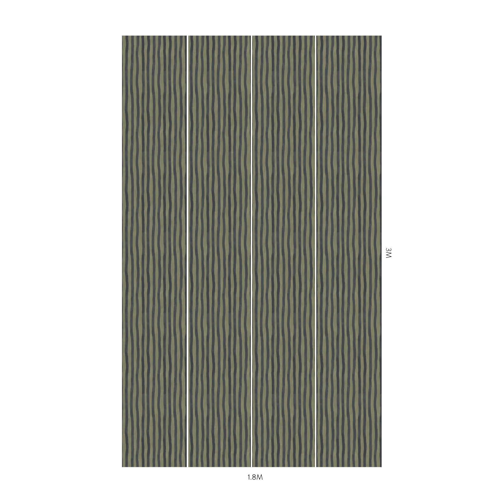 House of Hackney Artist's Stripe Wallpaper in Laurustine & Galaxias House of Hackney Artist's Stripe wallpaper in Laurustine & Galaxias, stripes and trees in rust