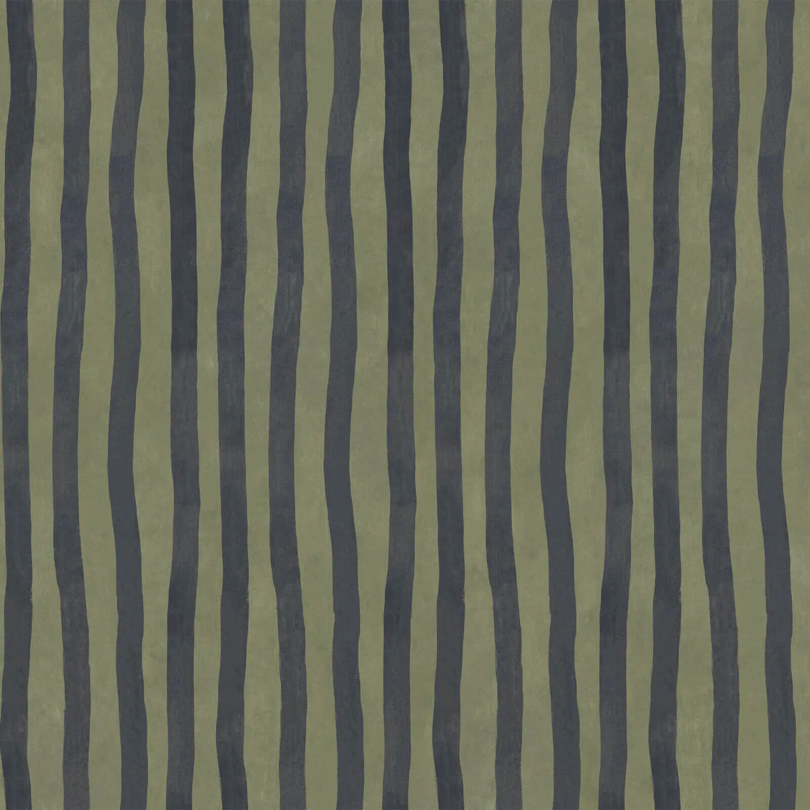 House of Hackney Artist's Stripe wallpaper in Laurustine & Galaxias, stripes and trees in rust