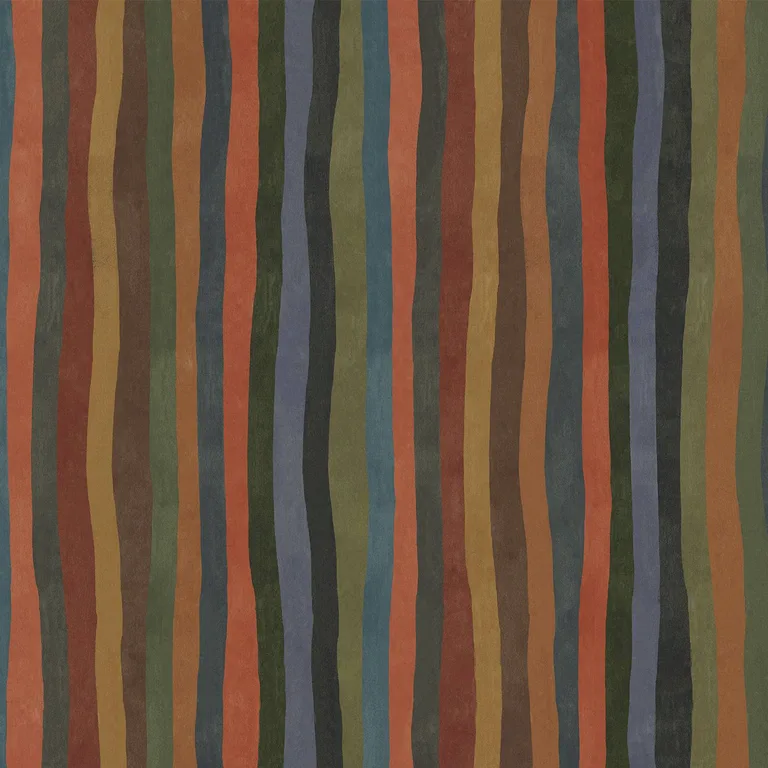 House of Hackney Artist's Stripe wallpaper in Moss, the Artist's Stripe design in moss