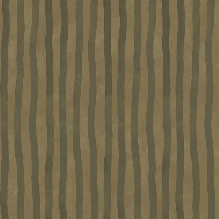 House of Hackney Artist's Stripe wallpaper in Moss & Carex, stripes in moss & carex