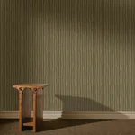 House of Hackney Artist's Stripe wallpaper in Moss & Carex, stripes in moss & carex