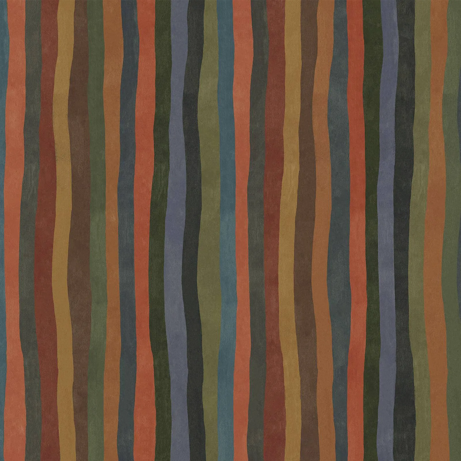 House of Hackney Artist's Stripe wallpaper in Moss, the Artist's Stripe design in moss