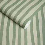 House of Hackney Artist's Stripe Wallpaper in Opal House of Hackney Artist's Stripe wallpaper in Opal, stripes and trees in opal