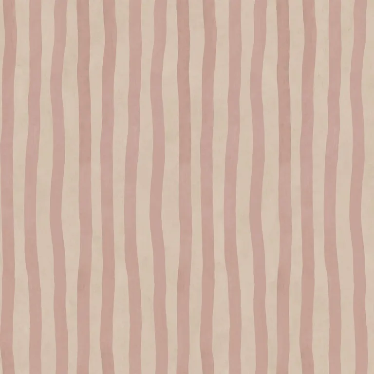 House of Hackney Artist's Stripe wallpaper in Sakura & Astrantia, foliage and stripes in sakura & astrantia