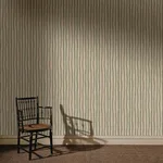 House of Hackney Artist's Stripe wallpaper in Sap & Alabaster, stripes and geometric forms in sap & alabaster