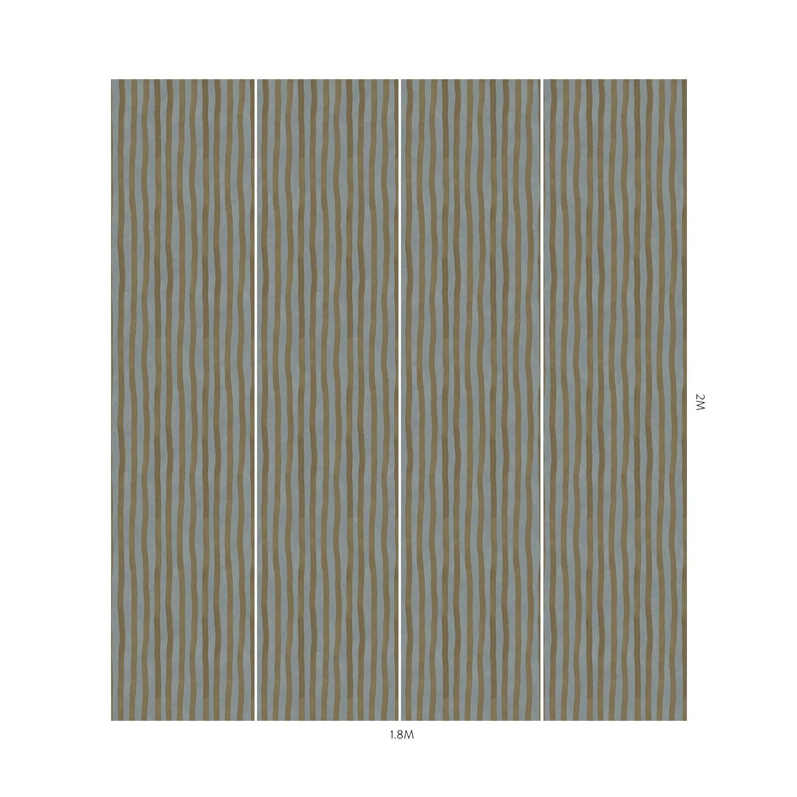 House of Hackney Artist's Stripe Wallpaper in Stratus & Carex House of Hackney Artist's Stripe wallpaper in Stratus & Carex, stripes in stratus & carex