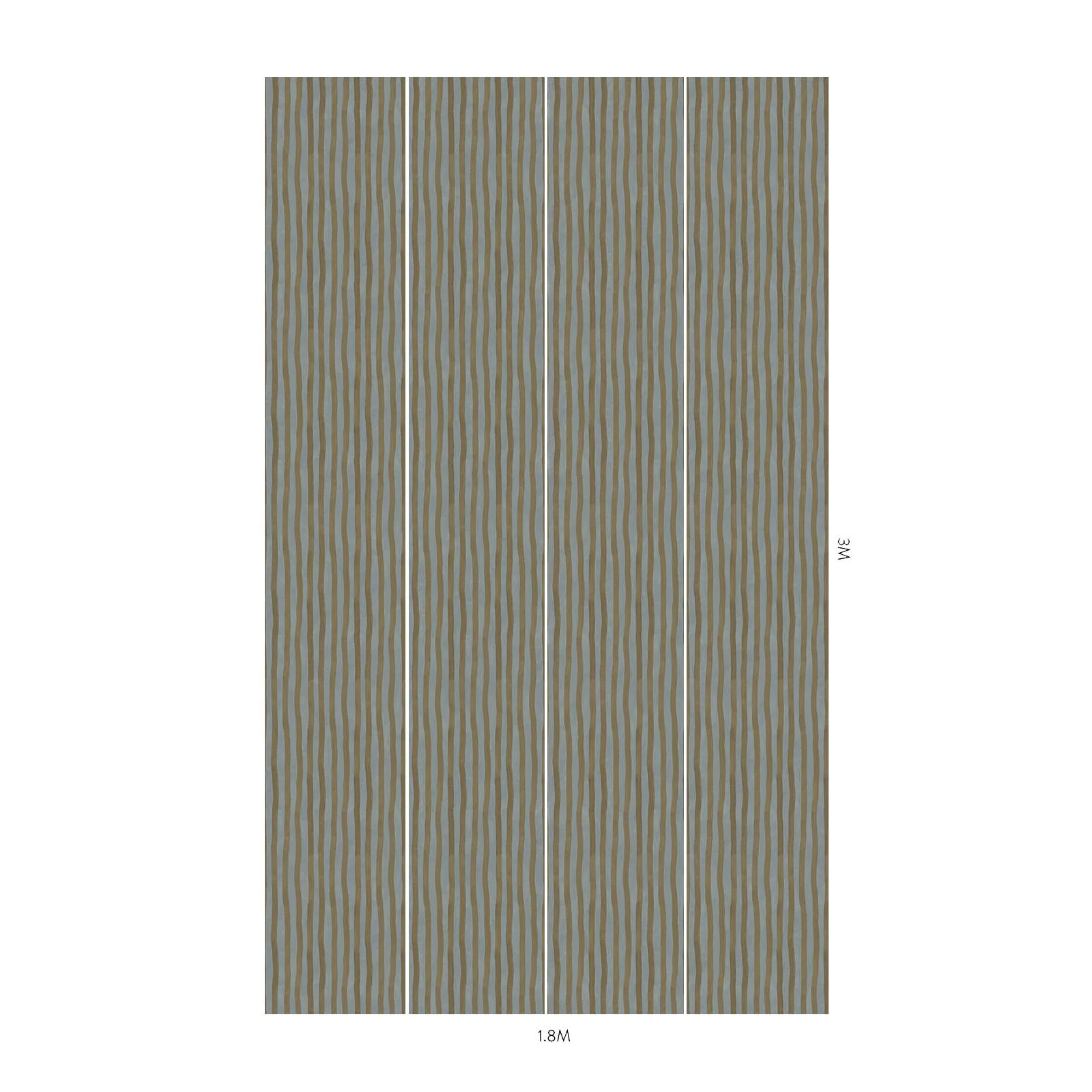 House of Hackney Artist's Stripe Wallpaper in Stratus & Carex House of Hackney Artist's Stripe wallpaper in Stratus & Carex, stripes in stratus & carex