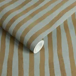 House of Hackney Artist's Stripe Wallpaper in Stratus & Carex House of Hackney Artist's Stripe wallpaper in Stratus & Carex, stripes in stratus & carex