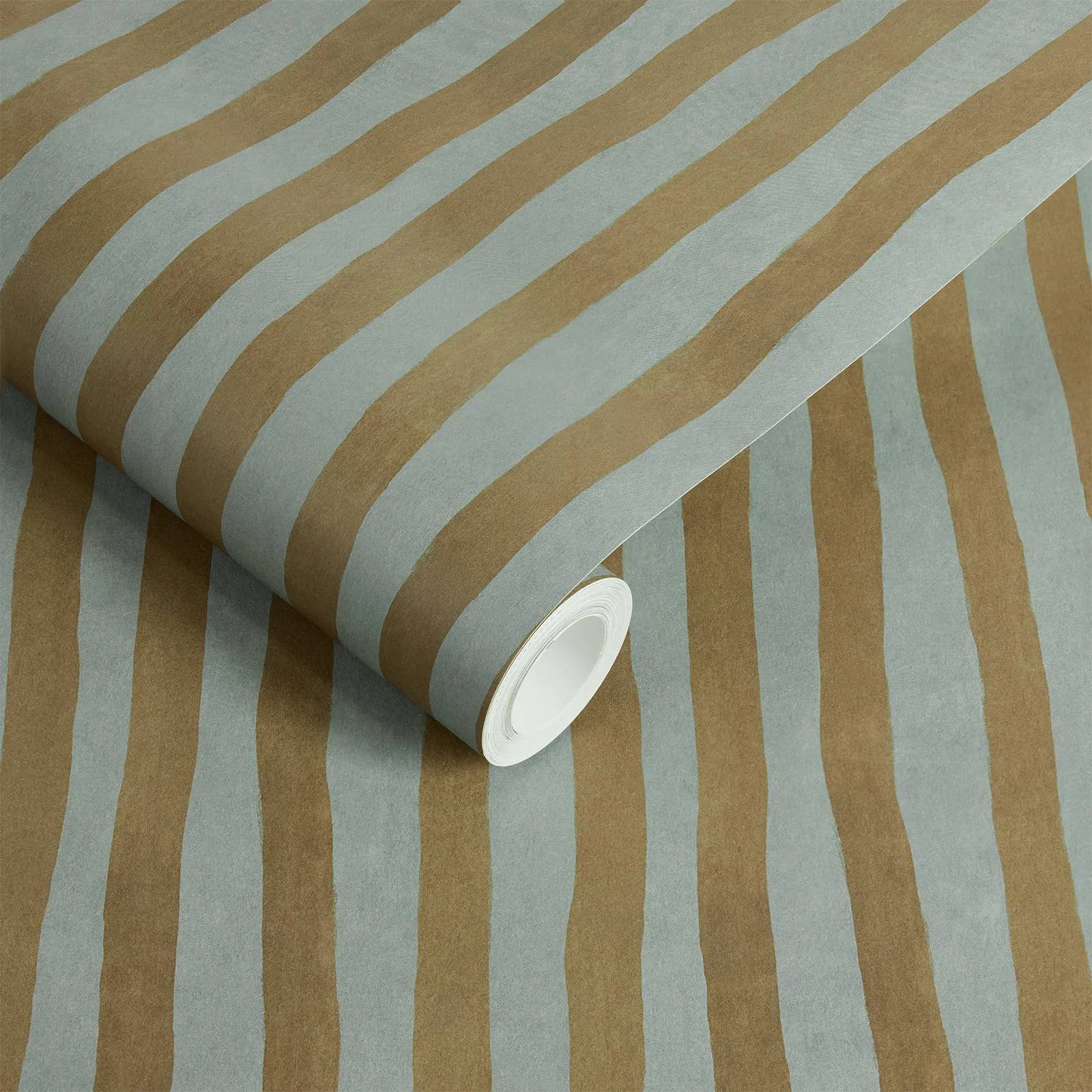 House of Hackney Artist's Stripe Wallpaper in Stratus & Carex House of Hackney Artist's Stripe wallpaper in Stratus & Carex, stripes in stratus & carex