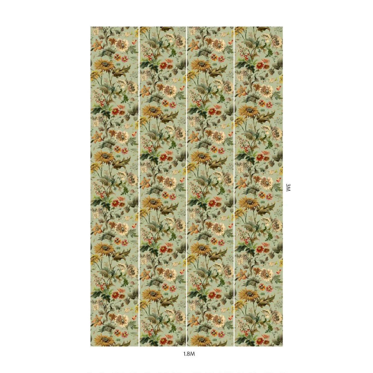 House of Hackney Avalon Wallpaper in Apple House of Hackney Avalon wallpaper in Apple, blooms and foliage in apple