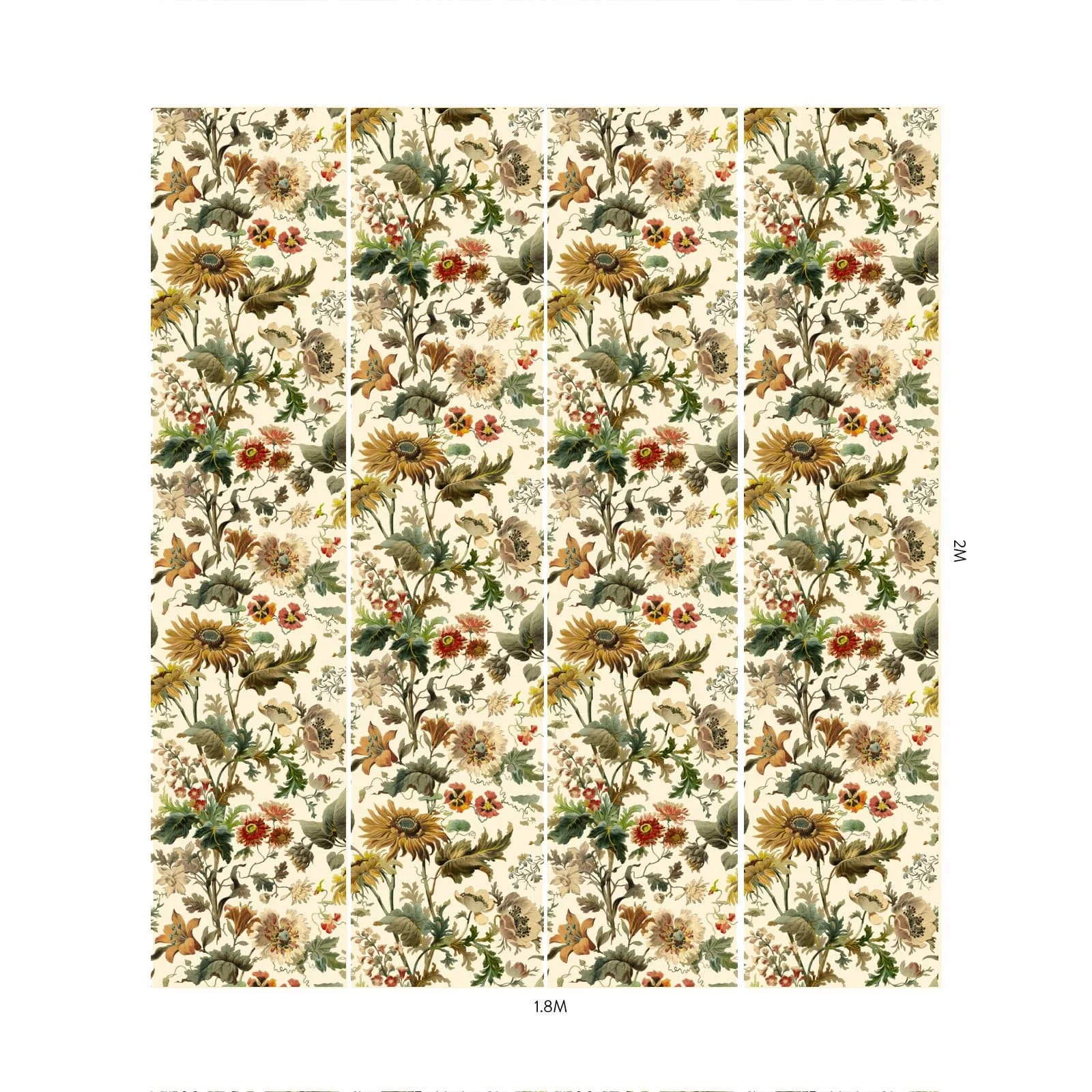 House of Hackney Avalon Wallpaper in Ecru House of Hackney Avalon wallpaper in Ecru, blooms and foliage in ecru