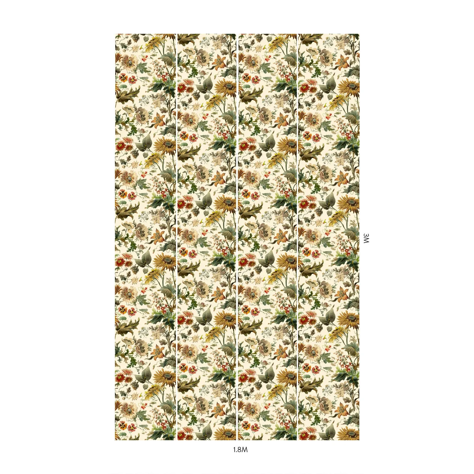 House of Hackney Avalon Wallpaper in Ecru House of Hackney Avalon wallpaper in Ecru, blooms and foliage in ecru