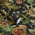 House of Hackney Avalon wallpaper in Noir, blooms and foliage in noir