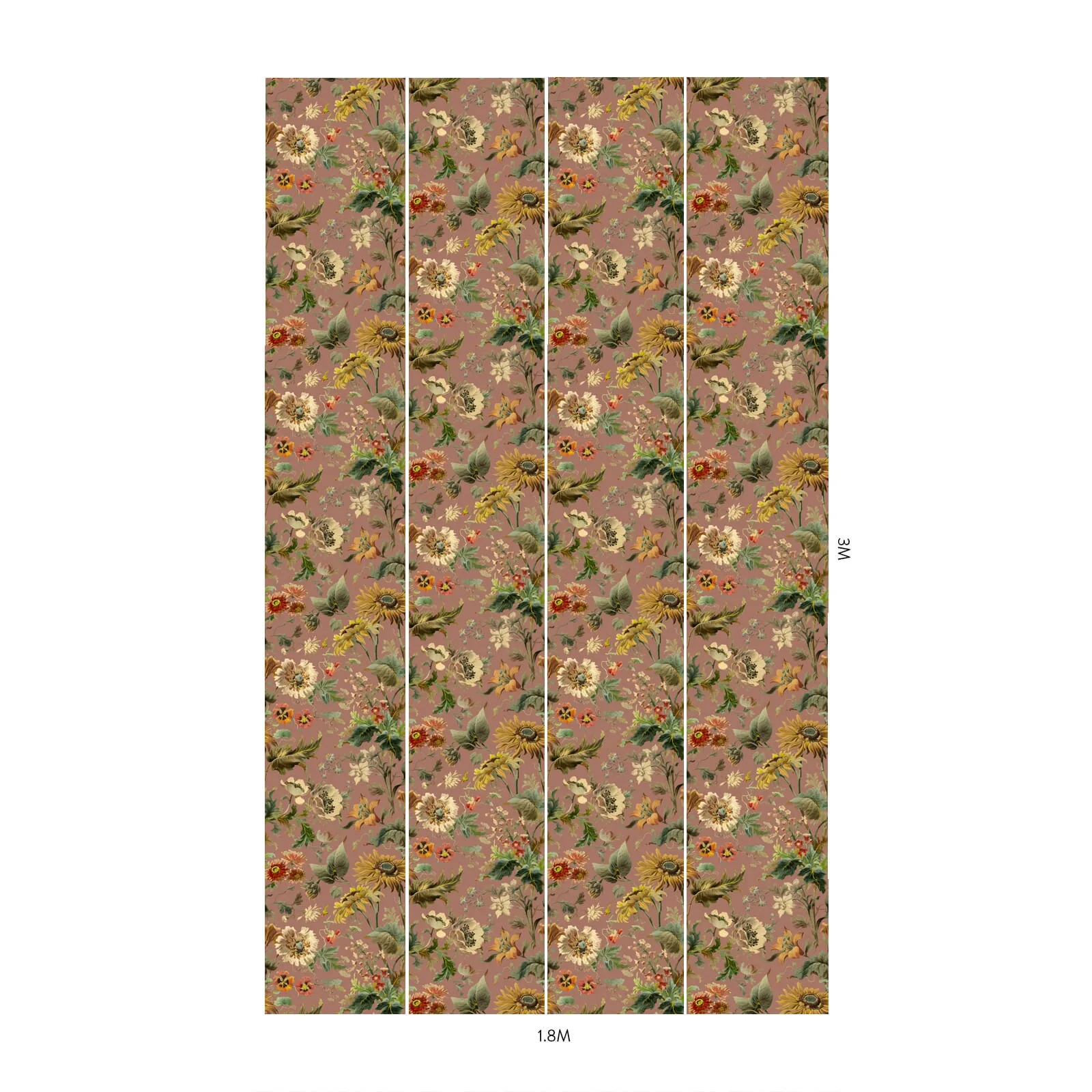 House of Hackney Avalon Wallpaper in Puce Pink House of Hackney Avalon wallpaper in Puce Pink, blooms and foliage in pink
