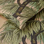 House of Hackney Babylon wallpaper in Blush Willow, foliage and geometric forms in blush willow