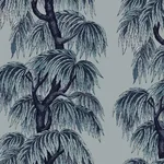 House of Hackney Babylon Wallpaper in Celestial Blue House of Hackney Babylon wallpaper in Celestial Blue, foliage and geometric forms in blue