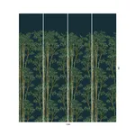 House of Hackney Bambusa wallpaper in Midnight, foliage and trees in midnight