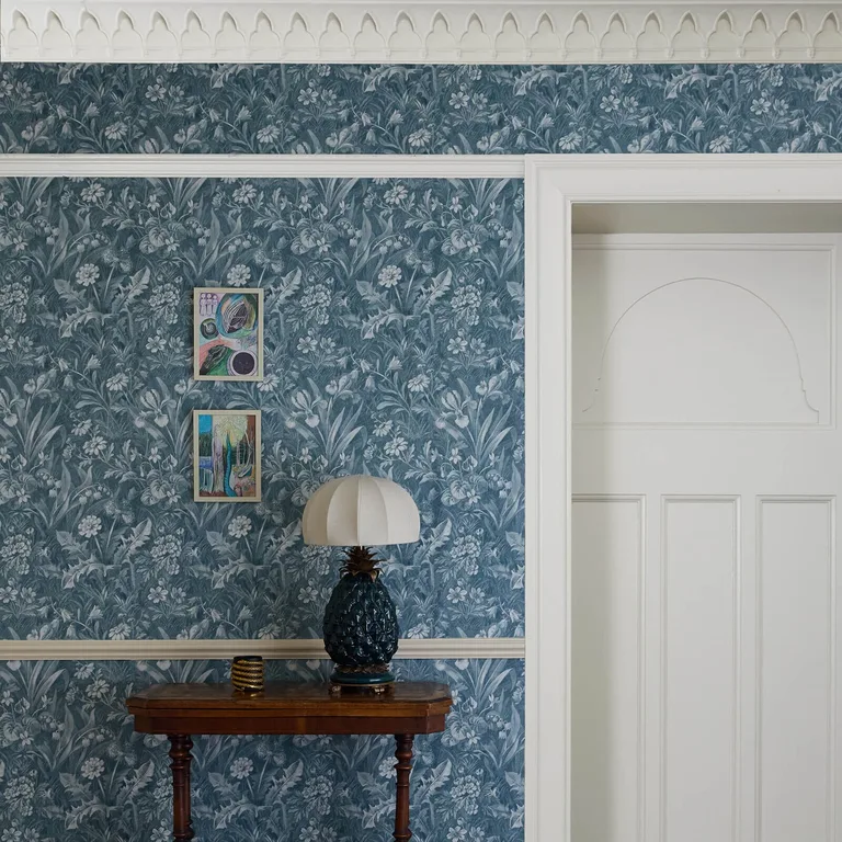 House of Hackney Beltane wallpaper in Euphorbia, blooms and foliage in euphorbia