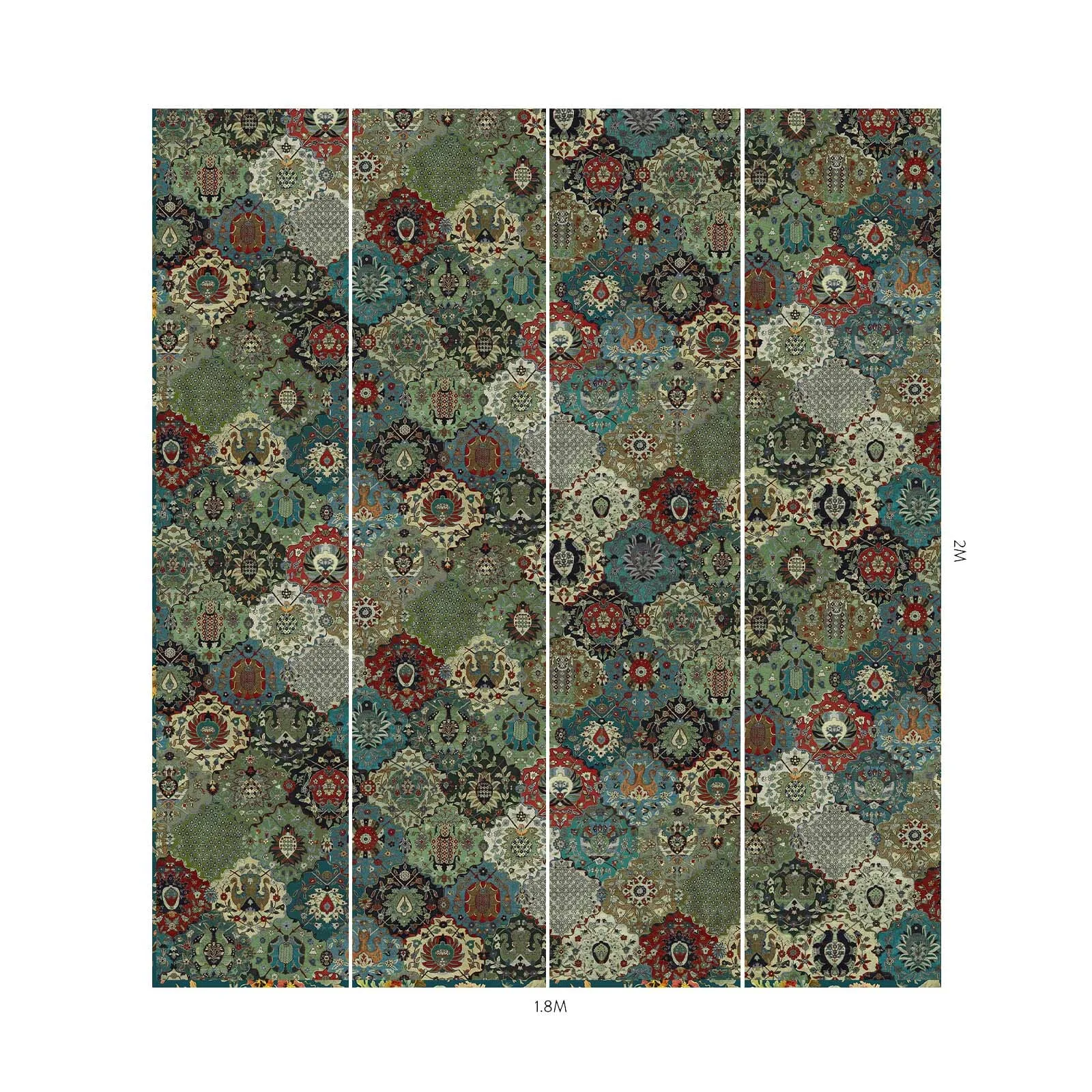 House of Hackney Caspar Wallpaper in Forest House of Hackney Caspar wallpaper in Forest, blooms and foliage in forest