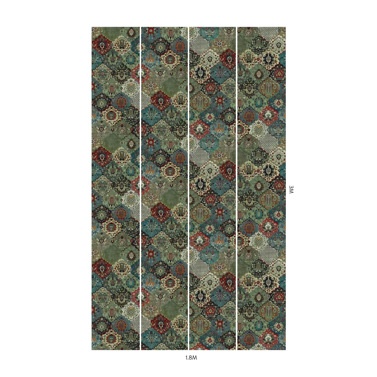House of Hackney Caspar Wallpaper in Forest House of Hackney Caspar wallpaper in Forest, blooms and foliage in forest